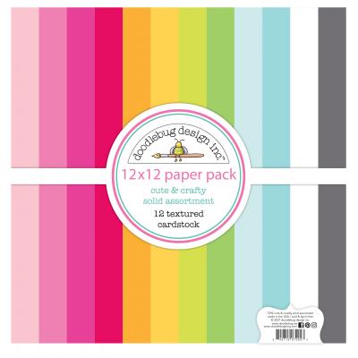 Doodlebug Cute & Crafty - Textured Cardstock